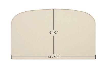 Ceramic Replacement Glass for Earth Stove T150C, TP340 Archtop Ceramic Glass Panel | 14 7/16" x 9 1/2" | Part #18242 - 14 7/16" x 9 1/2" Archtop