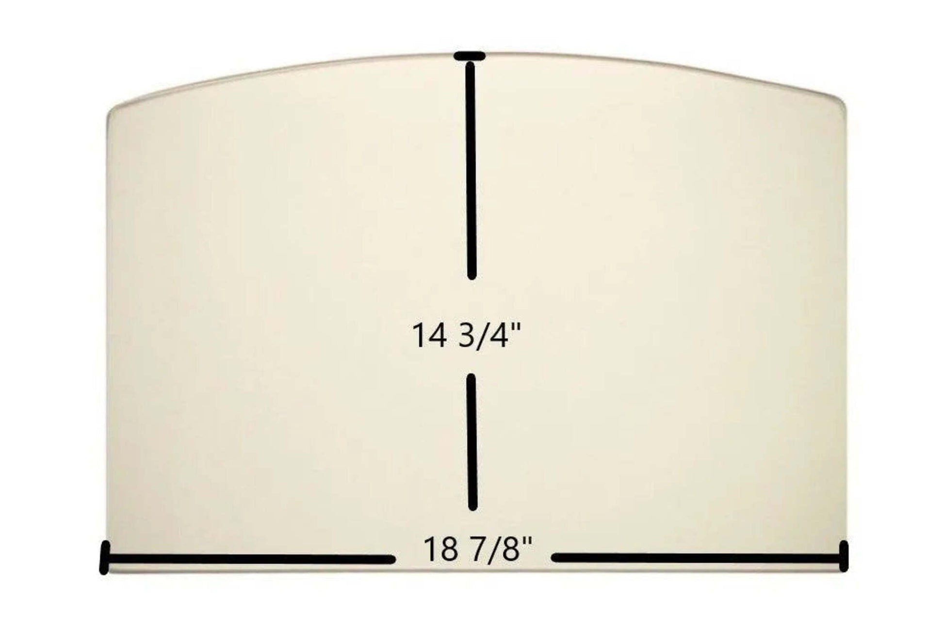 Ceramic Replacement Glass for Efel Bayard 10 Ceramic Glass Panel | Archtop | 18 7/8" x 14 3/4" - 18 7/8" x 14 3/4" Archtop
