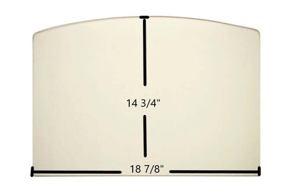 Ceramic Replacement Glass for Efel Bayard 10 Ceramic Glass Panel | Archtop | 18 7/8" x 14 3/4" - 18 7/8" x 14 3/4" Archtop