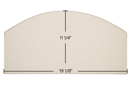 Ceramic Replacement Glass for Efel Harmony Coal 086.65 Archtop Ceramic Glass Panel | 19 1/8" x 11 1/4" | Part #12240A - 19 1/8" x 11 1/4" Archtop