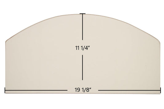 Ceramic Replacement Glass for Efel Harmony Coal 086.65 Archtop Ceramic Glass Panel | 19 1/8" x 11 1/4" | Part #12240A - 19 1/8" x 11 1/4" Archtop