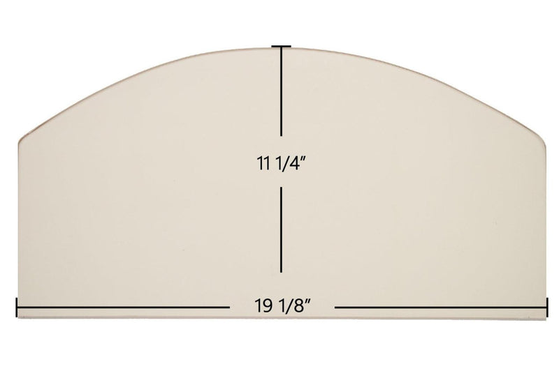 Ceramic Replacement Glass for Efel Harmony Coal 086.65 Archtop Ceramic Glass Panel | 19 1/8" x 11 1/4" | Part #12240A - 19 1/8" x 11 1/4" Archtop