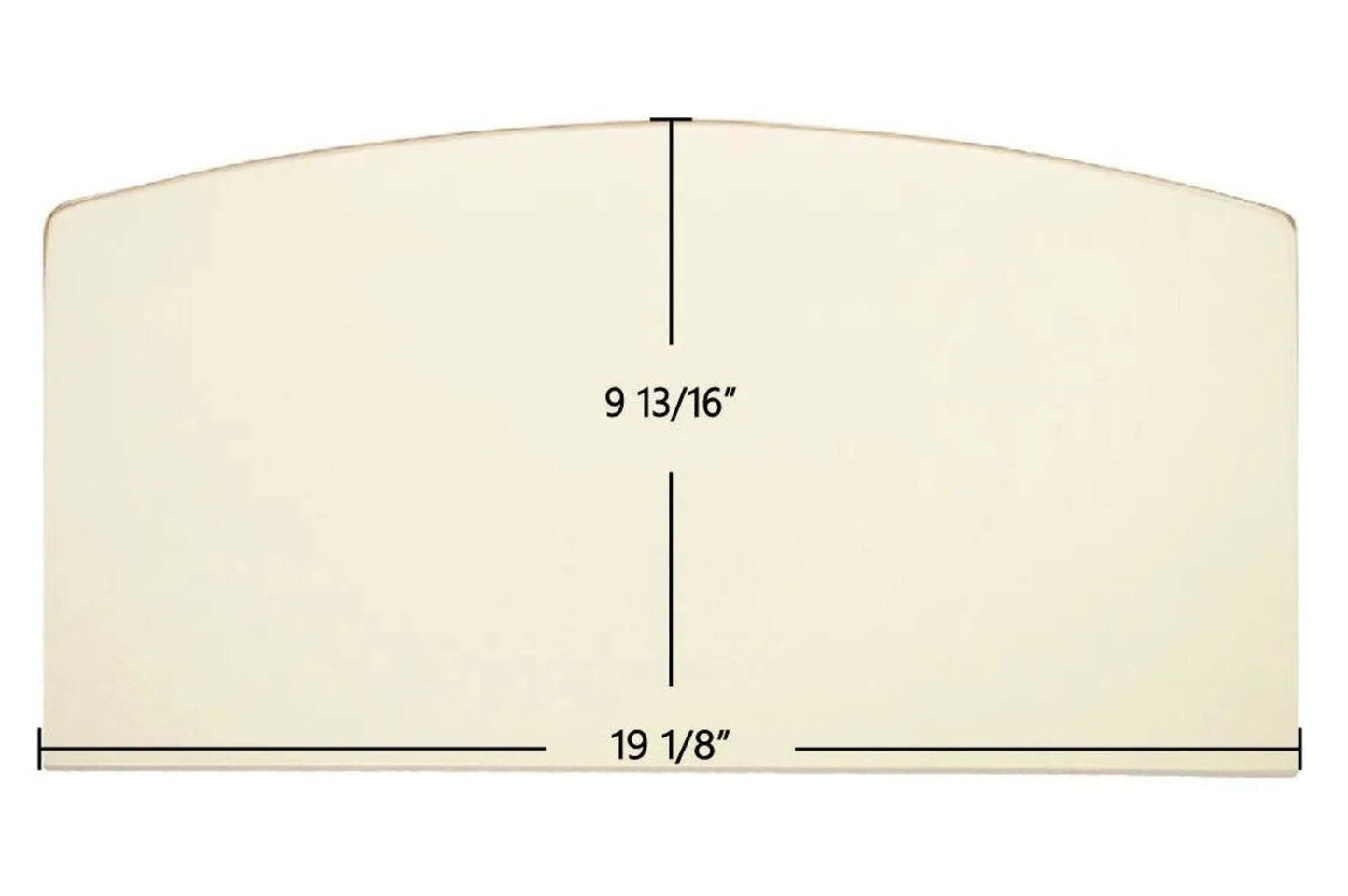 Ceramic Replacement Glass for Elmira 1100, 1200, 1500, 1600 Archtop Ceramic Glass Panel | 19 1/8" x 9 13/16" | Part #1411 / W1005 - 19 1/8" x 9 13/16" Archtop