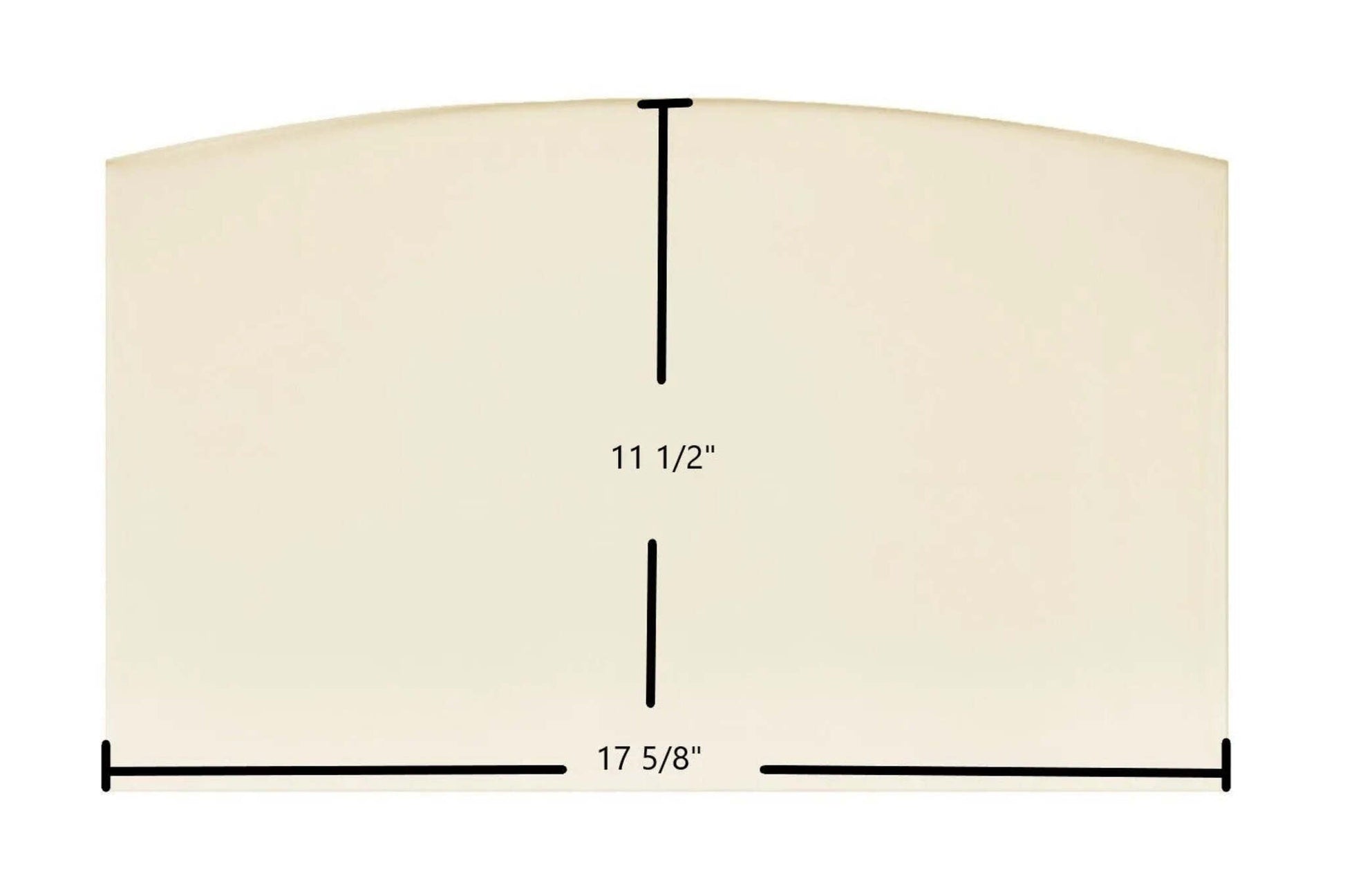 Ceramic Replacement Glass for Empire Archway 2300 Woodstove Insert Ceramic Glass Panel | 17 5/8" x 11 1/2" | Part #SE65170 - 17 5/8" x 11 1/2" Arched