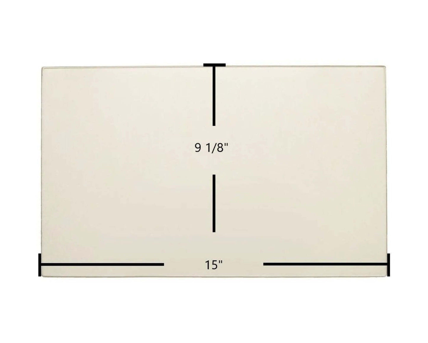 Ceramic Replacement Glass for Enerzone Solution 1.3 & Bio 35 Ceramic Glass Panel | 15" x 9 1/8" | High-Temp OEM Replacement - 15" x 9 1/8"