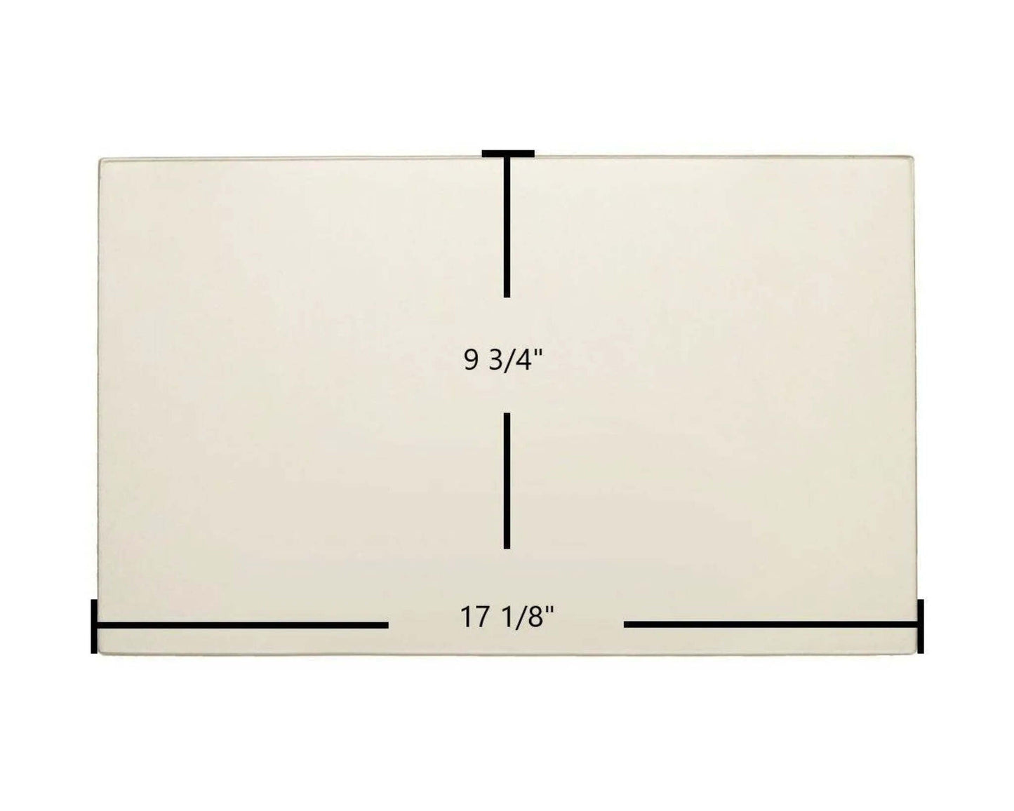 Ceramic Replacement Glass for Enerzone Solution 1.8, 2.3, 3.4 & Bio 45 Ceramic Glass Panel | 17 1/8" x 9 3/4" | High-Temperature Stove Door Replacement - 17 1/8" x 9 3/4"