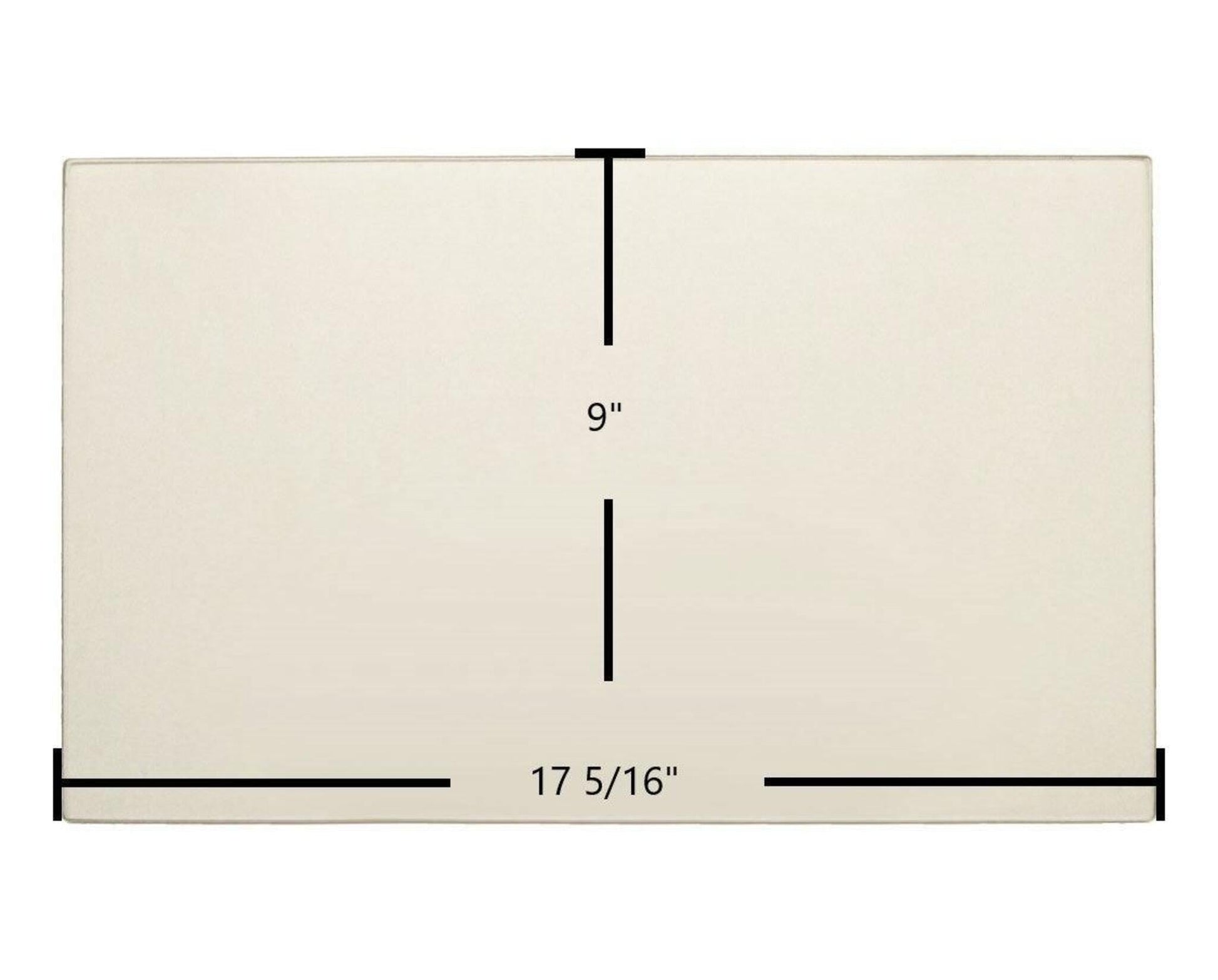 Ceramic Replacement Glass for Enerzone Solution 2.0-I Ceramic Glass Panel | 17 5/16" x 9" | OEM High-Temperature Replacement - 17 5/16" x 9"