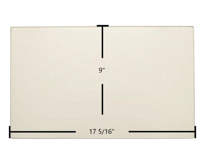 Ceramic Replacement Glass for Enerzone Solution 2.0-I Ceramic Glass Panel | 17 5/16" x 9" | OEM High-Temperature Replacement - 17 5/16" x 9"