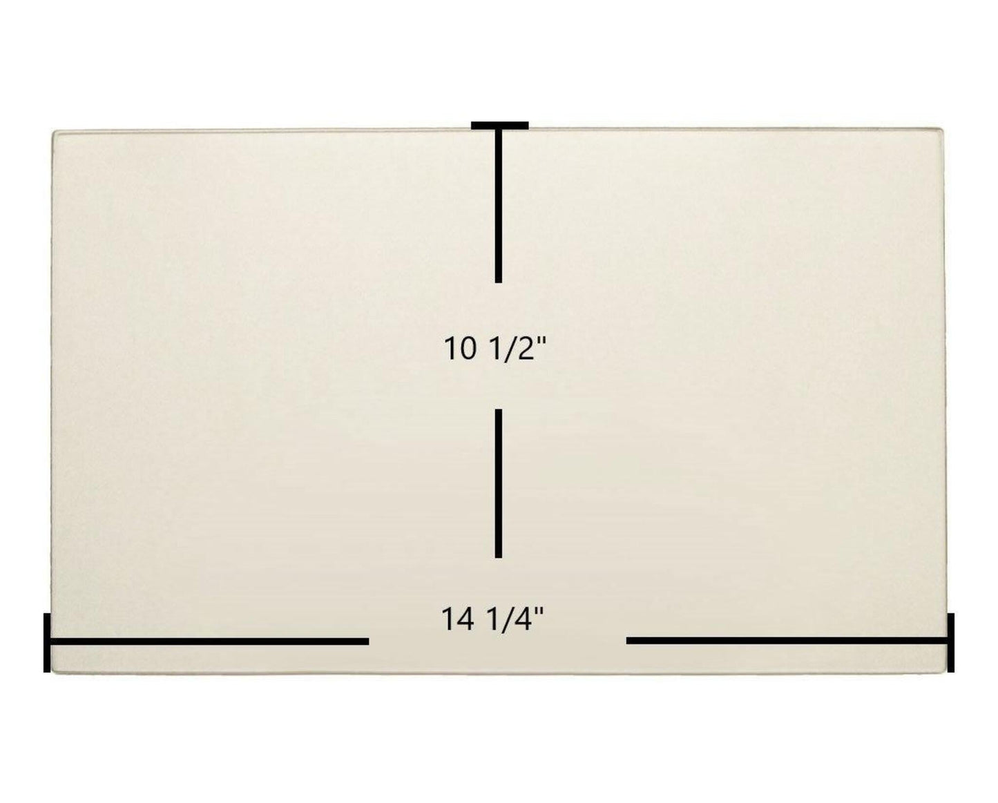 Ceramic Replacement Glass for England's Stove Works 17-VL, 25-EP, 55-SHPEP, 55-TRPEP Ceramic Glass Panel (14 1/4" x 10 1/2") | AC-G40 OEM Center Replacement - 14 1/4" x 10 1/2"