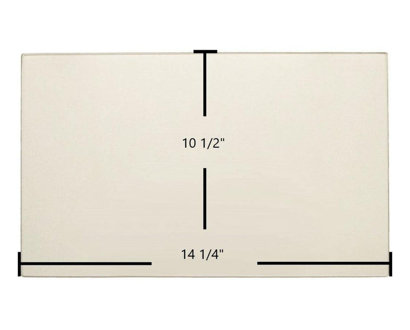 Ceramic Replacement Glass for England's Stove Works 17-VL, 25-EP, 55-SHPEP, 55-TRPEP Ceramic Glass Panel (14 1/4" x 10 1/2") | AC-G40 OEM Center Replacement - 14 1/4" x 10 1/2"