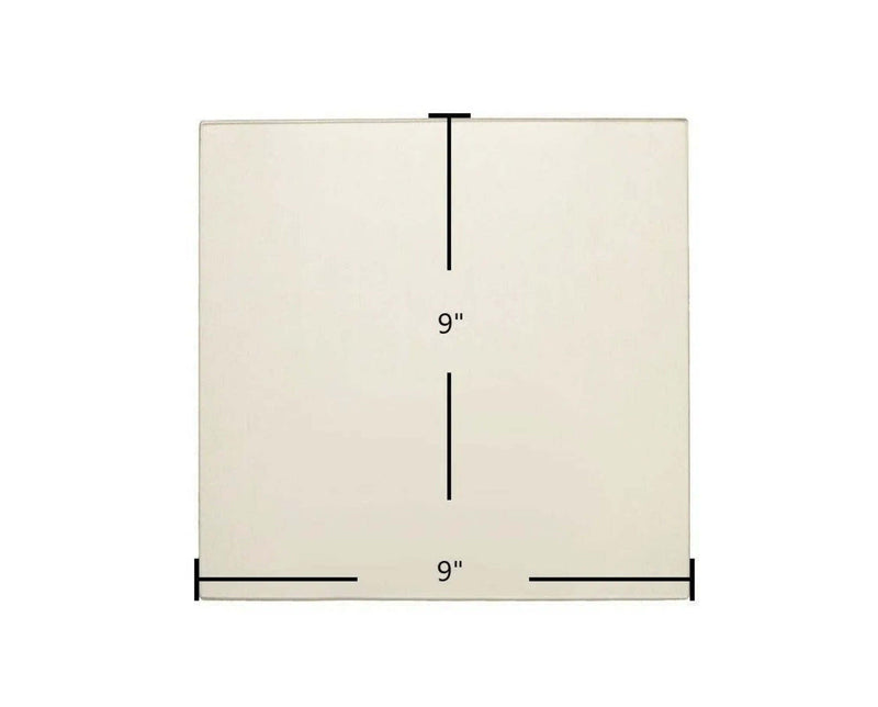 Ceramic Replacement Glass for England's Stove Works 25-PDVC, 24-ACD/FC, 50-SHW24/16, 50-TRW24/16, 55-SHP10, 55-TRP10 Ceramic Glass Panel (9" x 9") | AC-G9 OEM High-Temp Replacement - 9" x 9"