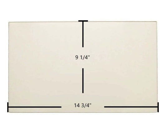 Ceramic Replacement Glass for England's Stove Works Glass Panel (14 3/4" x 9 1/4") | Fits 25-PUF, 55-SHP240, 55-TRP240, 10-CDV, 49-TRC22, 49-SHC22 | OEM Part #AC-G1 / AC-S10 - 14 3/4" x 9 1/4"