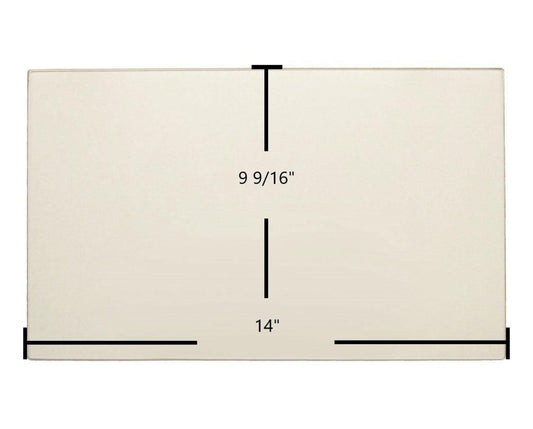 Ceramic Replacement Glass for Enviro Bern, Mini Ceramic Glass Panel - 14" x 9 9/16"