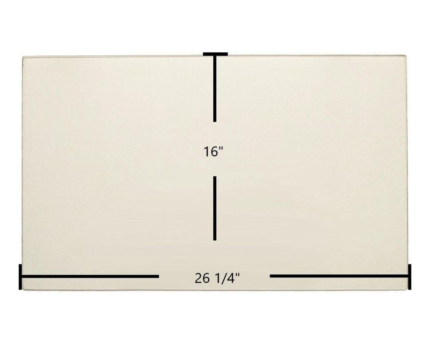 Ceramic Replacement Glass for Enviro E30 Ceramic Glass Panel - 16" x 26 1/4"