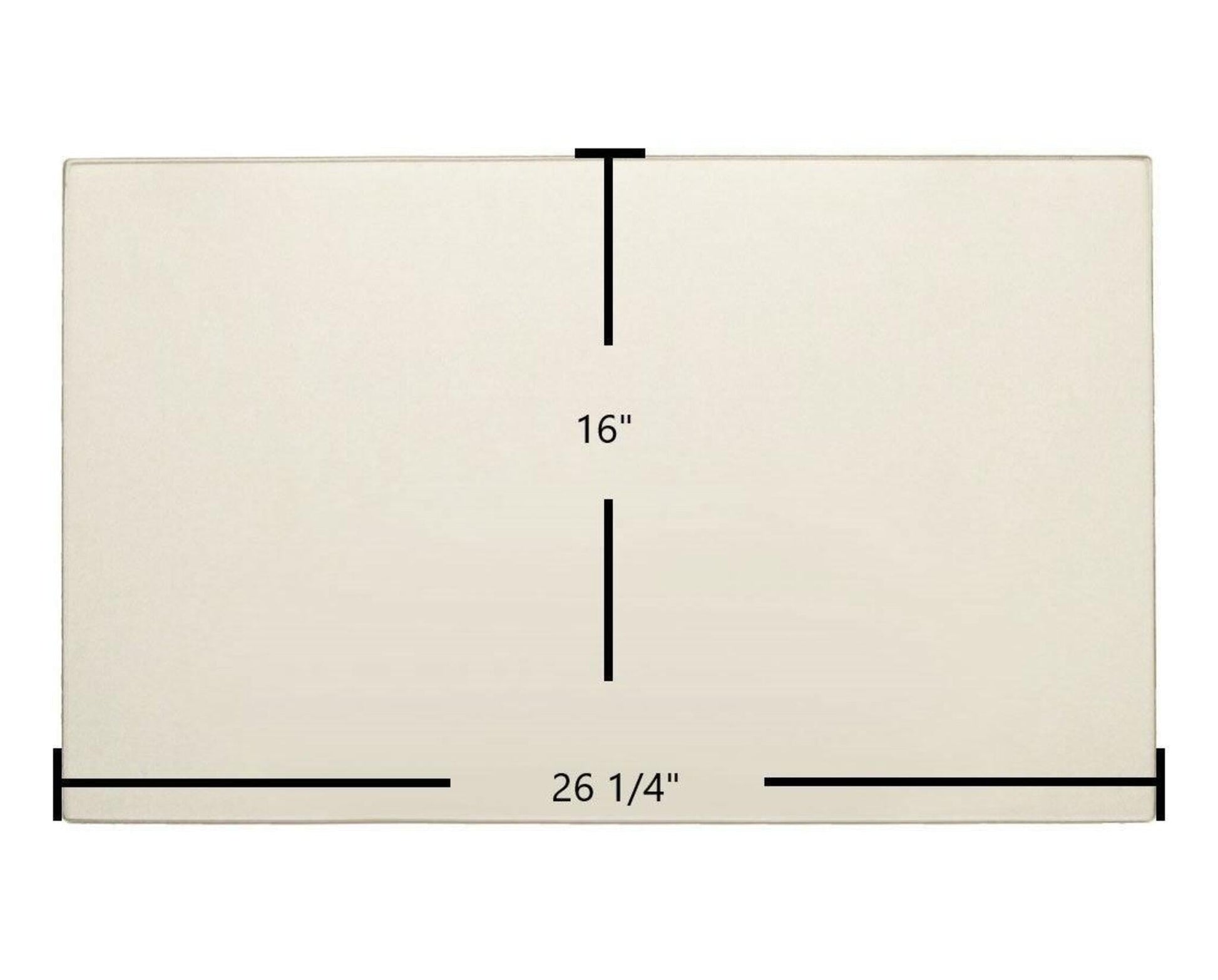 Ceramic Replacement Glass for Enviro E30 Ceramic Glass Panel - 16" x 26 1/4"