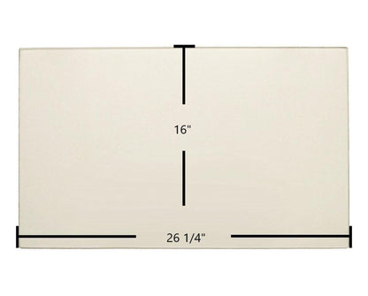 Ceramic Replacement Glass for Enviro E30 Ceramic Glass Panel - 16" x 26 1/4"