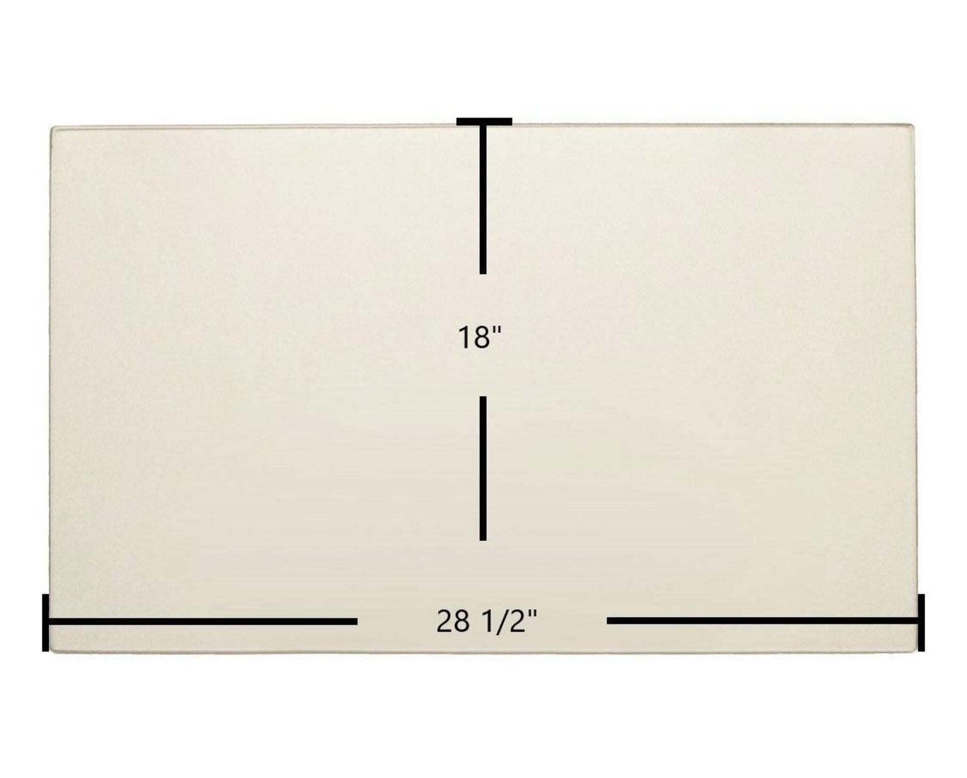 Ceramic Replacement Glass for Enviro E33 Ceramic Glass Panel - 18" x 28 1/2"