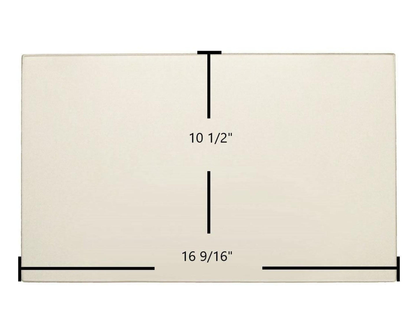 Ceramic Replacement Glass for Enviro Kodiak, Cabello, Venice, Boston Ceramic Glass Panel - 16 9/16" x 10 1/2"
