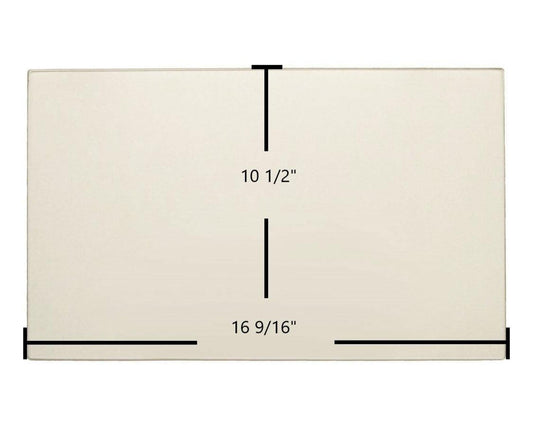 Ceramic Replacement Glass for Enviro Kodiak, Cabello, Venice, Boston Ceramic Glass Panel - 16 9/16" x 10 1/2"