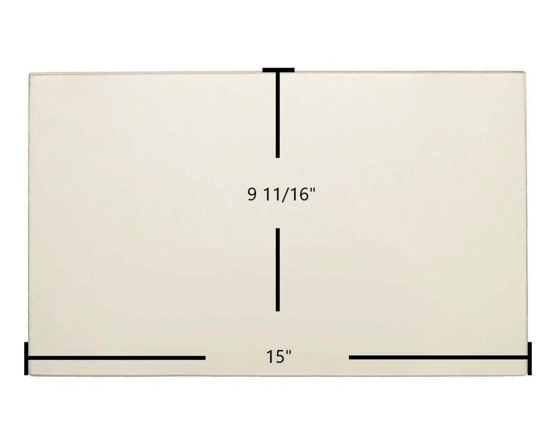 Ceramic Replacement Glass for Enviro Solus Center Ceramic Glass Panel - 15" x 9 11/16"