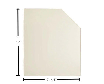 Ceramic Replacement Glass for Fireplace Xtrordinair Ceramic Archtop Door Glass - 12 1/16" x 15" Archtop
