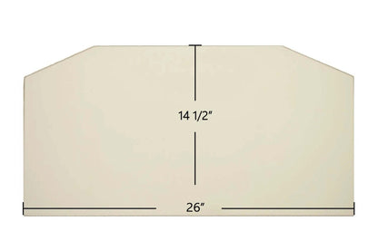 Ceramic Replacement Glass for Fireplace Xtrordinair 36 Elite ZC / 36 Elite ZX Ceramic Archtop Door Glass - 26" x 14 1/2" Archtop