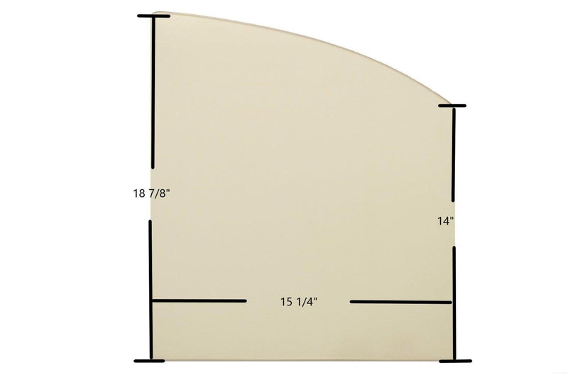 Ceramic Replacement Glass for FireplaceX FPX 44A / 44 Elite Ceramic Archtop Door Glass - 15 1/4" x 18 7/8" Archtop