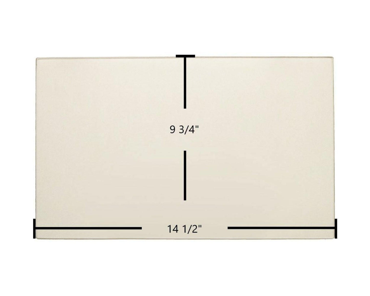 Ceramic Replacement Glass for FireplaceX Heritage Bay / Pioneer Bay Ceramic Door Glass - 14 1/2" x 9 3/4"