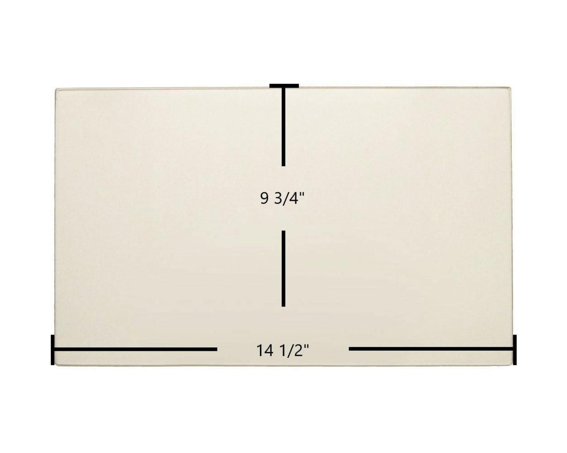 Ceramic Replacement Glass for FireplaceX Heritage Bay / Pioneer Bay Ceramic Door Glass - 14 1/2" x 9 3/4"