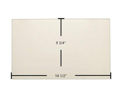 Ceramic Replacement Glass for FireplaceX Heritage Bay / Pioneer Bay Ceramic Door Glass - 14 1/2" x 9 3/4"
