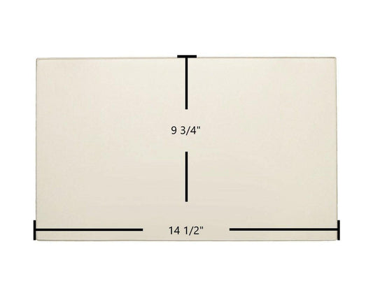 Ceramic Replacement Glass for FireplaceX Heritage Bay / Pioneer Bay Ceramic Door Glass - 14 1/2" x 9 3/4"