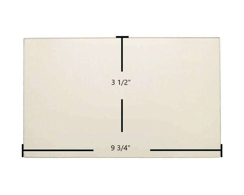 Ceramic Replacement Glass for FireplaceX Heritage Bay / Pioneer Bay Side Ceramic Glass - 9 3/4" x 3 1/2"