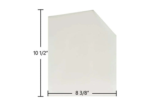 Ceramic Replacement Glass for Fisher Grandma Bear IV Ceramic Door Glass - 8 3/8" x 10 1/2"