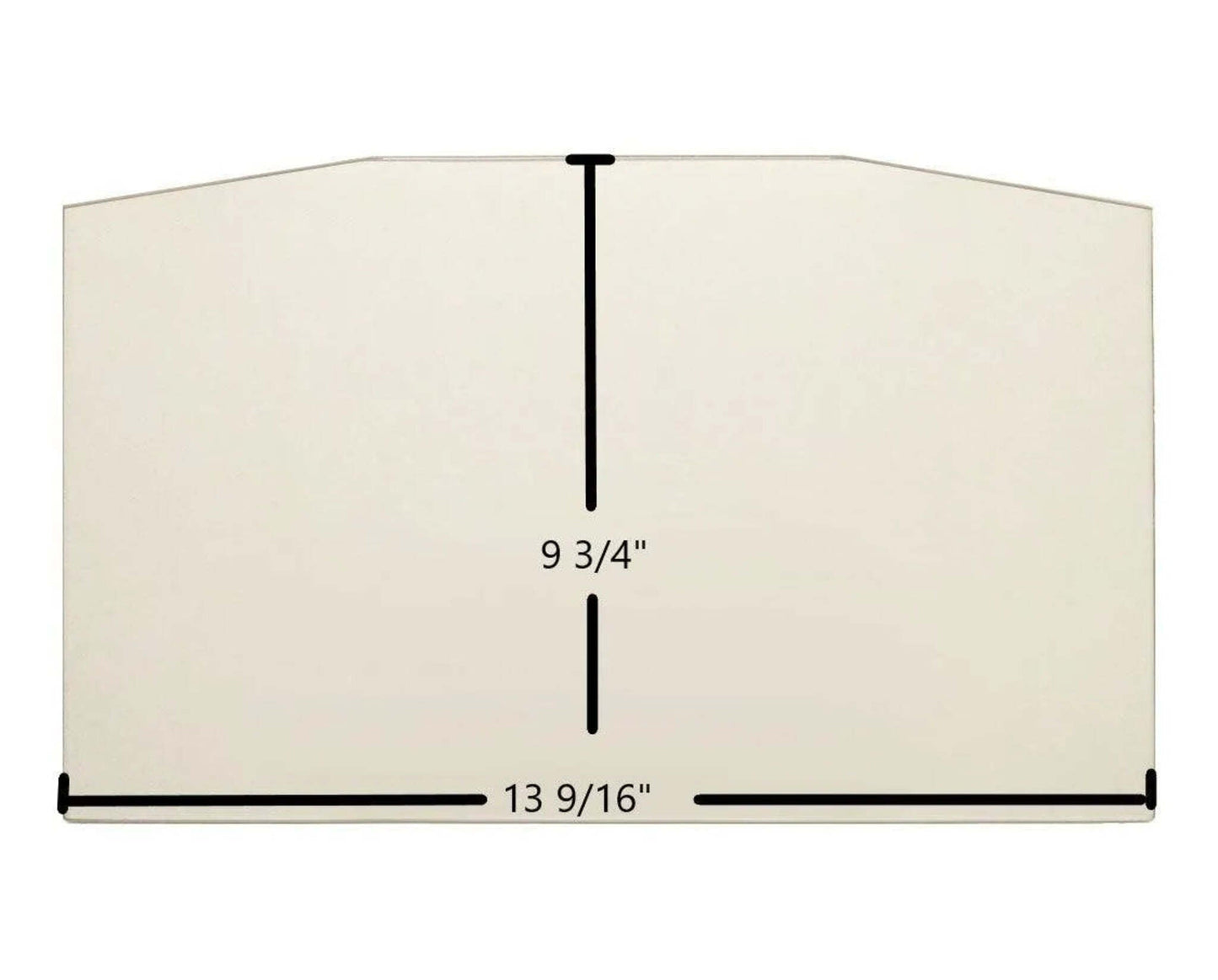 Ceramic Replacement Glass for Fisher Honey Bear Single Door Ceramic Archtop Glass - 13 9/16" x 9 3/4" Archtop