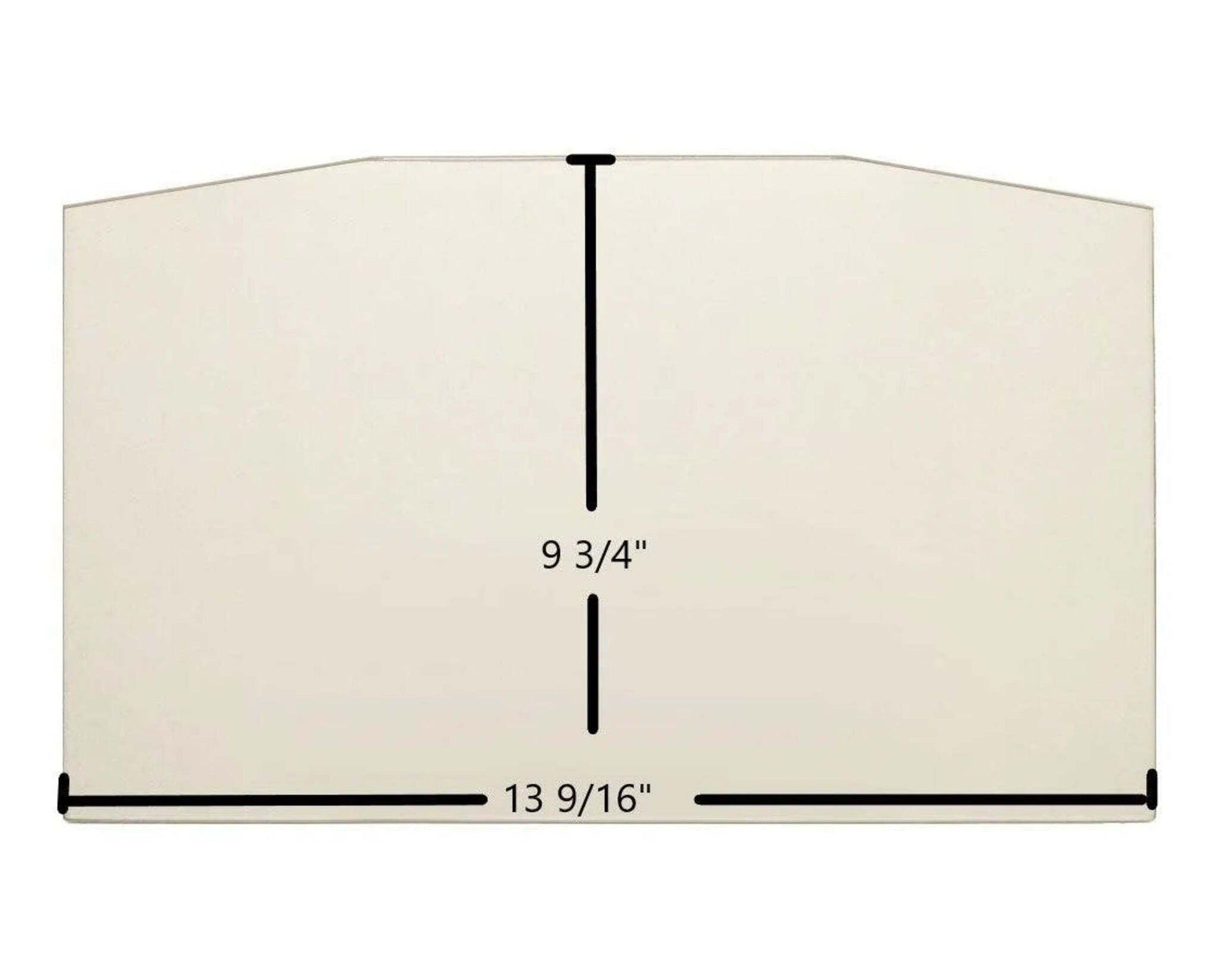 Ceramic Replacement Glass for Fisher Honey Bear Single Door Ceramic Archtop Glass - 13 9/16" x 9 3/4" Archtop