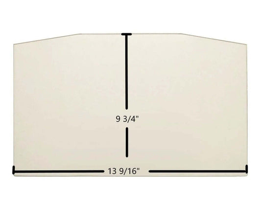 Ceramic Replacement Glass for Fisher Honey Bear Single Door Ceramic Archtop Glass - 13 9/16" x 9 3/4" Archtop