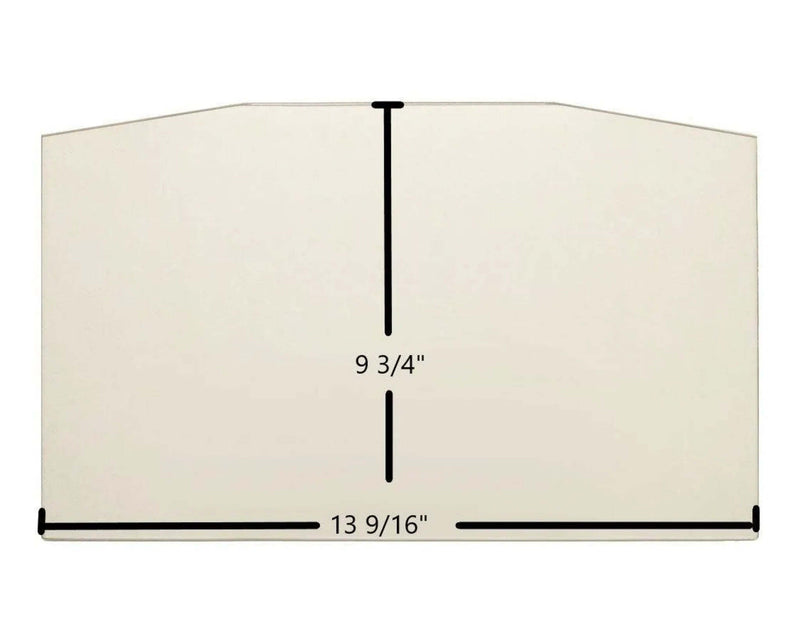 Ceramic Replacement Glass for Fisher Honey Bear Single Door Ceramic Archtop Glass - 13 9/16" x 9 3/4" Archtop