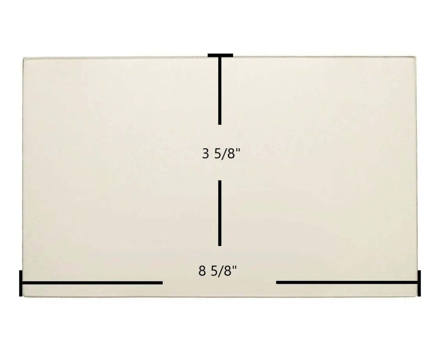 Ceramic Replacement Glass for Franklin Ceramic Door Glass - 8 5/8" x 3 5/8"