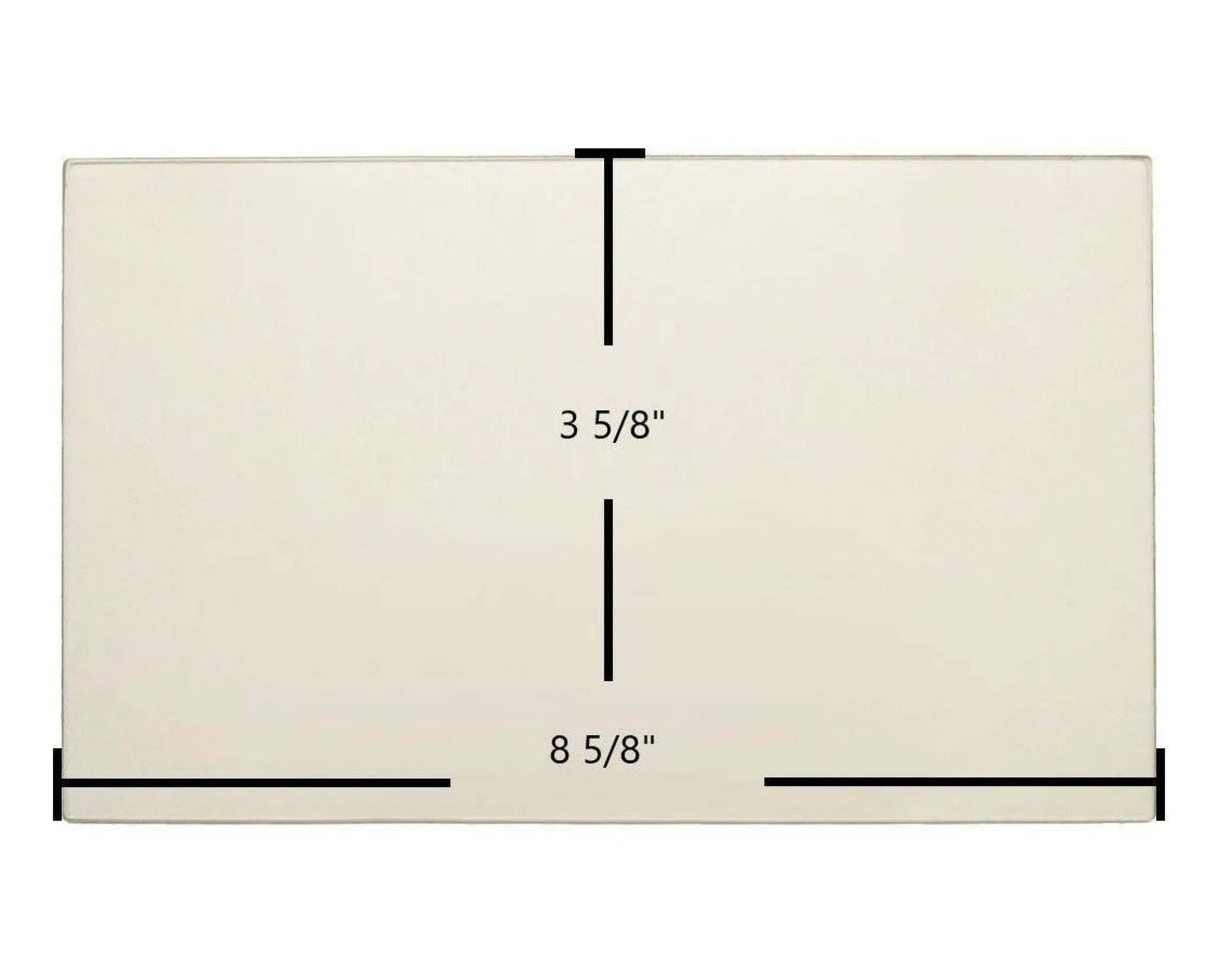 Ceramic Replacement Glass for Franklin Ceramic Door Glass - 8 5/8" x 3 5/8"
