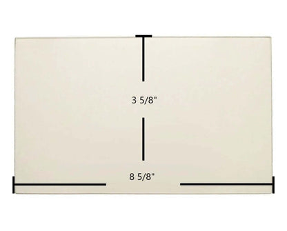 Ceramic Replacement Glass for Franklin Ceramic Door Glass - 8 5/8" x 3 5/8"
