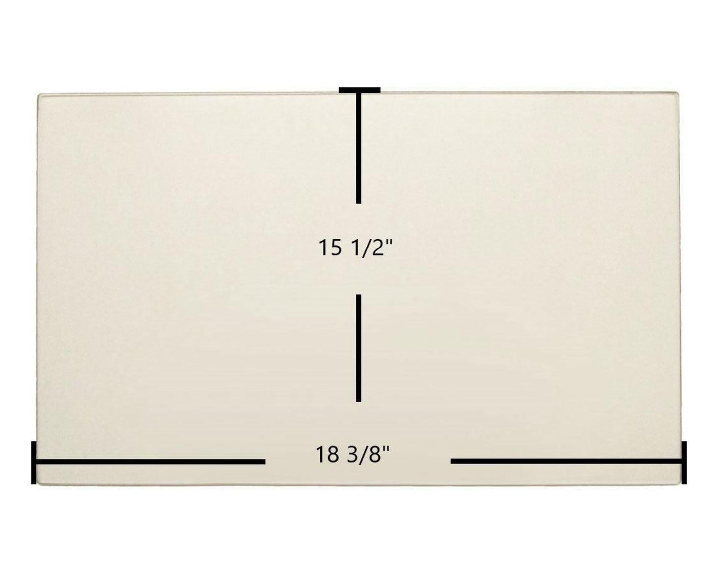 Ceramic Replacement Glass for Fuego Fireplace Model A Ceramic Door Glass - 18 3/8" x 15 1/2"