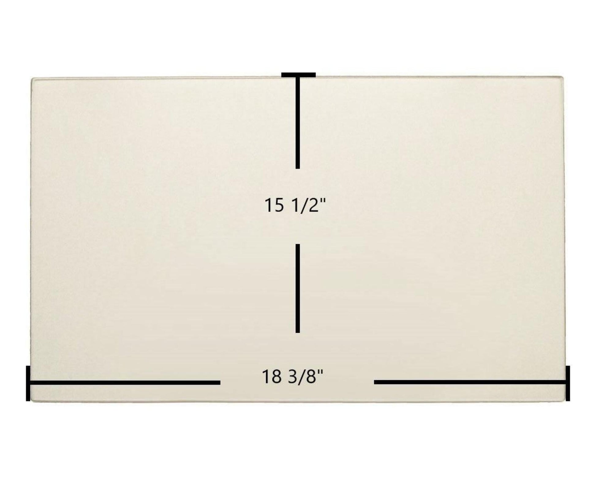 Ceramic Replacement Glass for Fuego Fireplace Model A Ceramic Door Glass - 18 3/8" x 15 1/2"