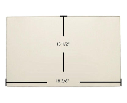 Ceramic Replacement Glass for Fuego Fireplace Model A Ceramic Door Glass - 18 3/8" x 15 1/2"