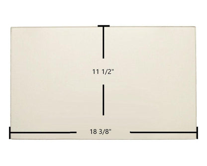 Ceramic Replacement Glass for Fuego Fireplace Model B Ceramic Door Glass - 18 3/8" x 11 1/2"