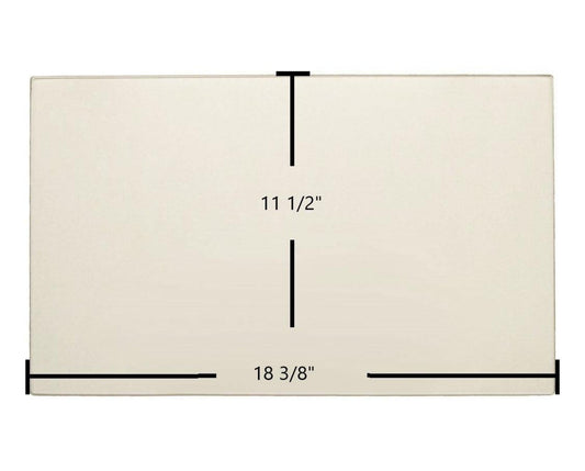 Ceramic Replacement Glass for Fuego Fireplace Model B Ceramic Door Glass - 18 3/8" x 11 1/2"