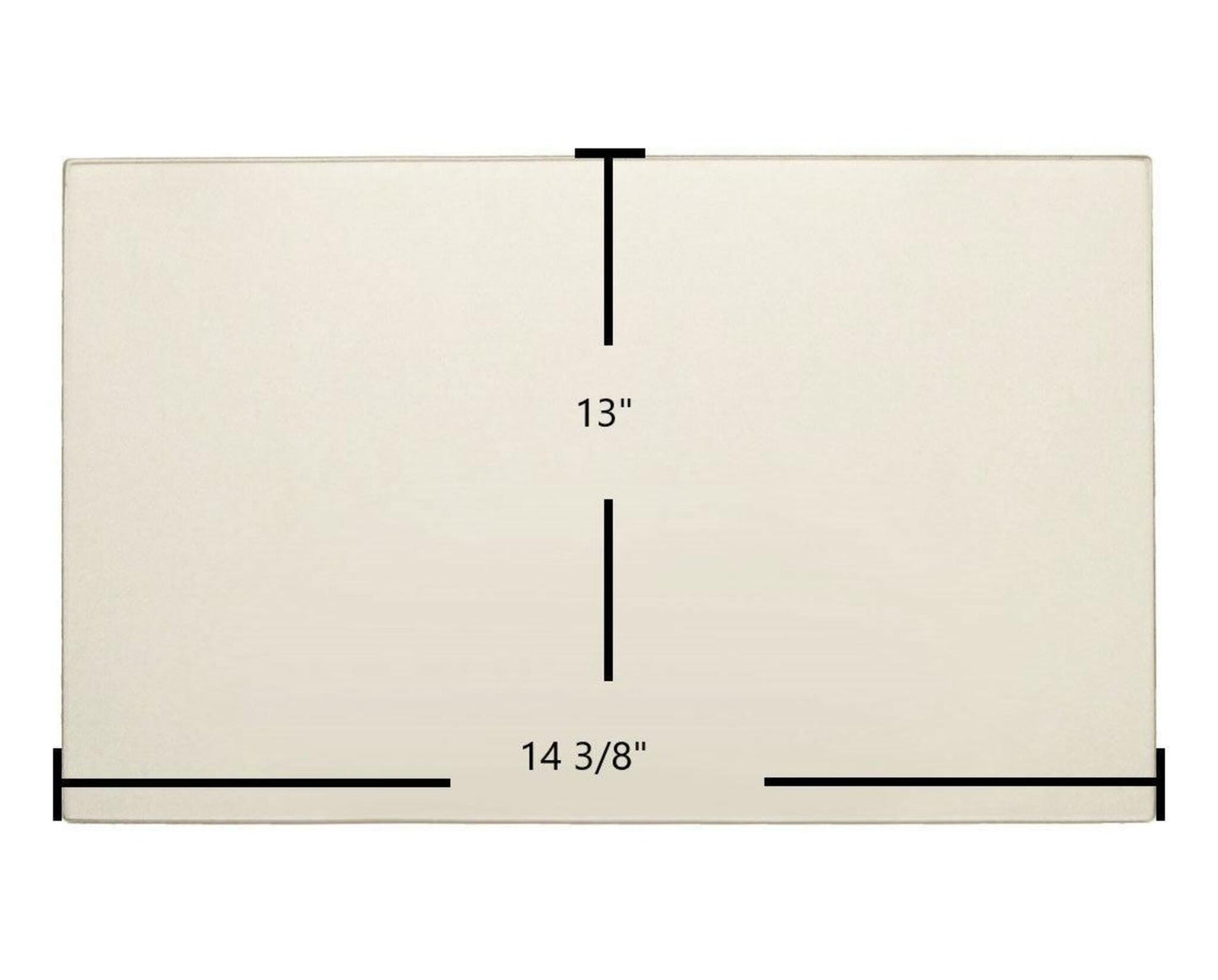 Ceramic Replacement Glass for Fuego Fireplace Model C Ceramic Door Glass - 14 3/8" x 13"