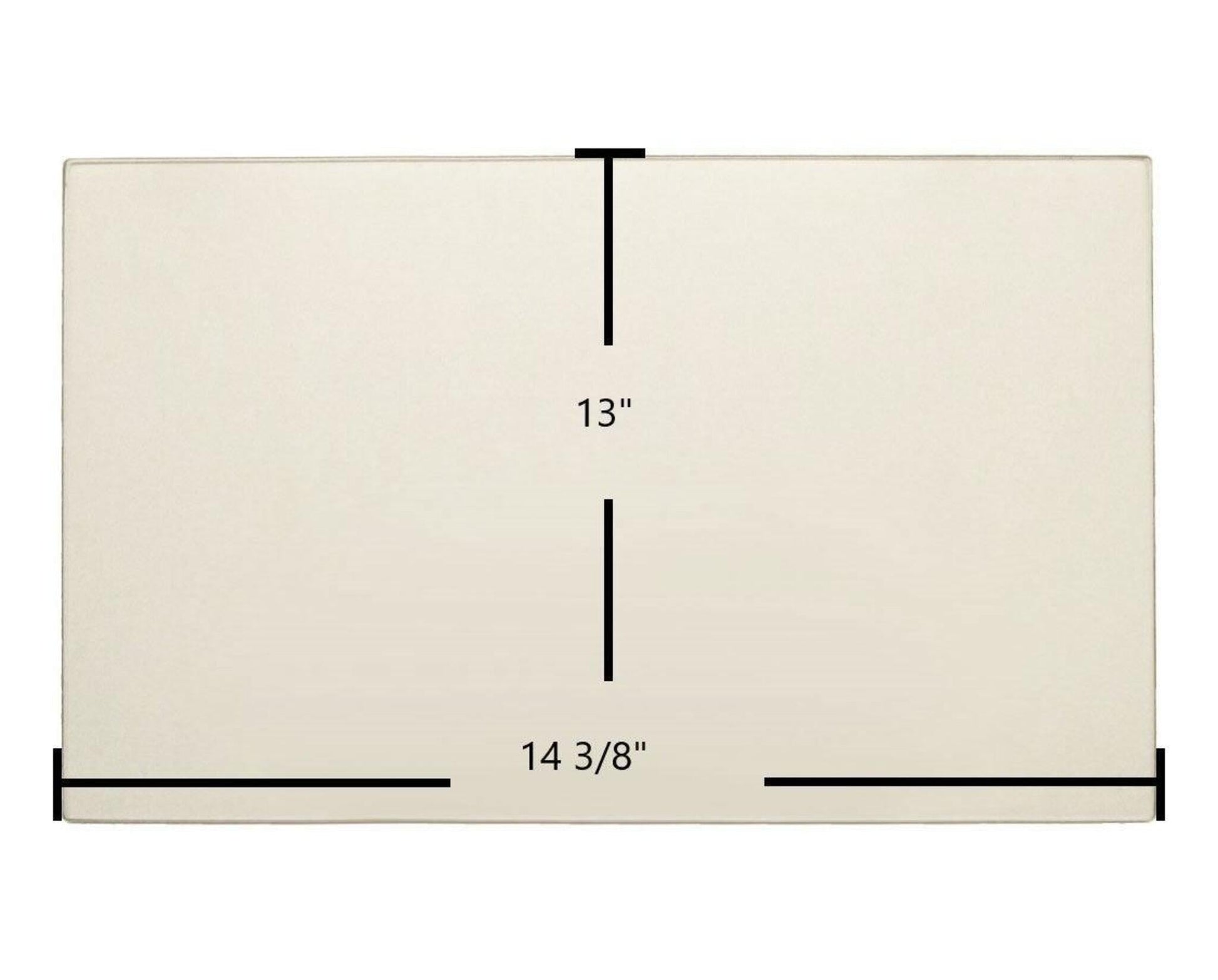 Ceramic Replacement Glass for Fuego Fireplace Model C Ceramic Door Glass - 14 3/8" x 13"