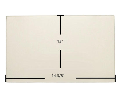 Ceramic Replacement Glass for Fuego Fireplace Model C Ceramic Door Glass - 14 3/8" x 13"