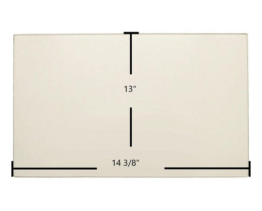 Ceramic Replacement Glass for Fuego Fireplace Model C Ceramic Door Glass - 14 3/8" x 13"