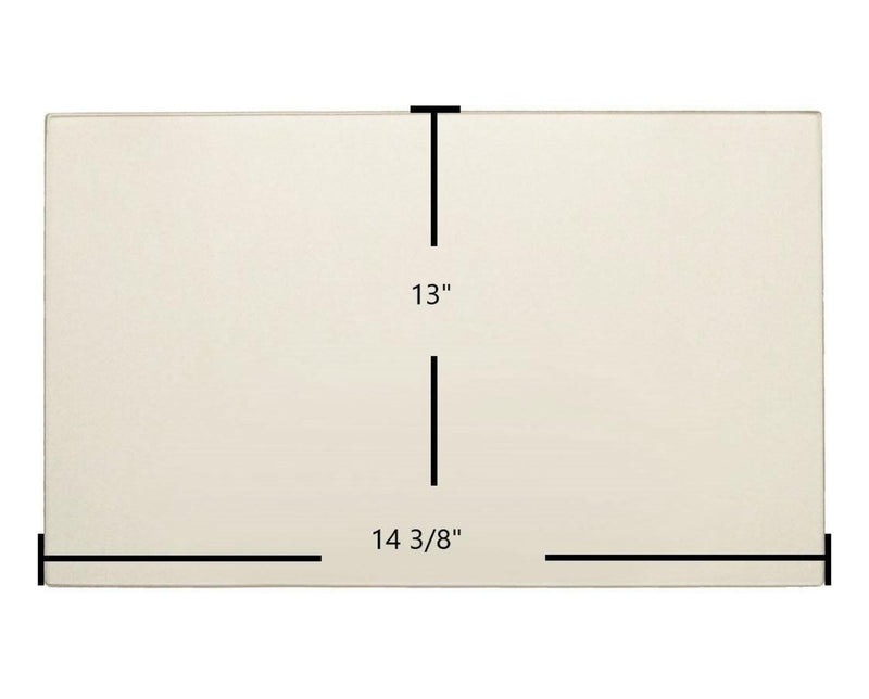 Ceramic Replacement Glass for Fuego Fireplace Model C Ceramic Door Glass - 14 3/8" x 13"